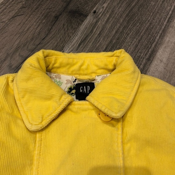 GAP Girl's Yellow Sherpa lined Corduroy Jacket Size S - Picture 5 of 8
